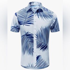 Men’s Hawaiian Button-Up Short Sleeve Shirt